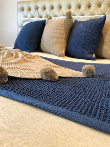 Capa Almofada Tricot Ravena 45 x 45 - Azul