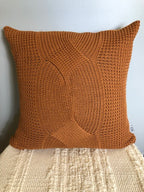 Capa Almofada Tricot Ravena 45 x 45 - Cobre