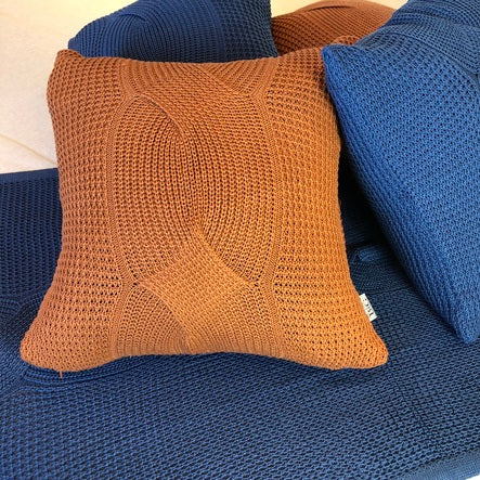 Capa Almofada Tricot Ravena 45 x 45 - Cobre