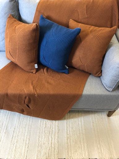 Capa Almofada Tricot Ravena 45 x 45 - Cobre