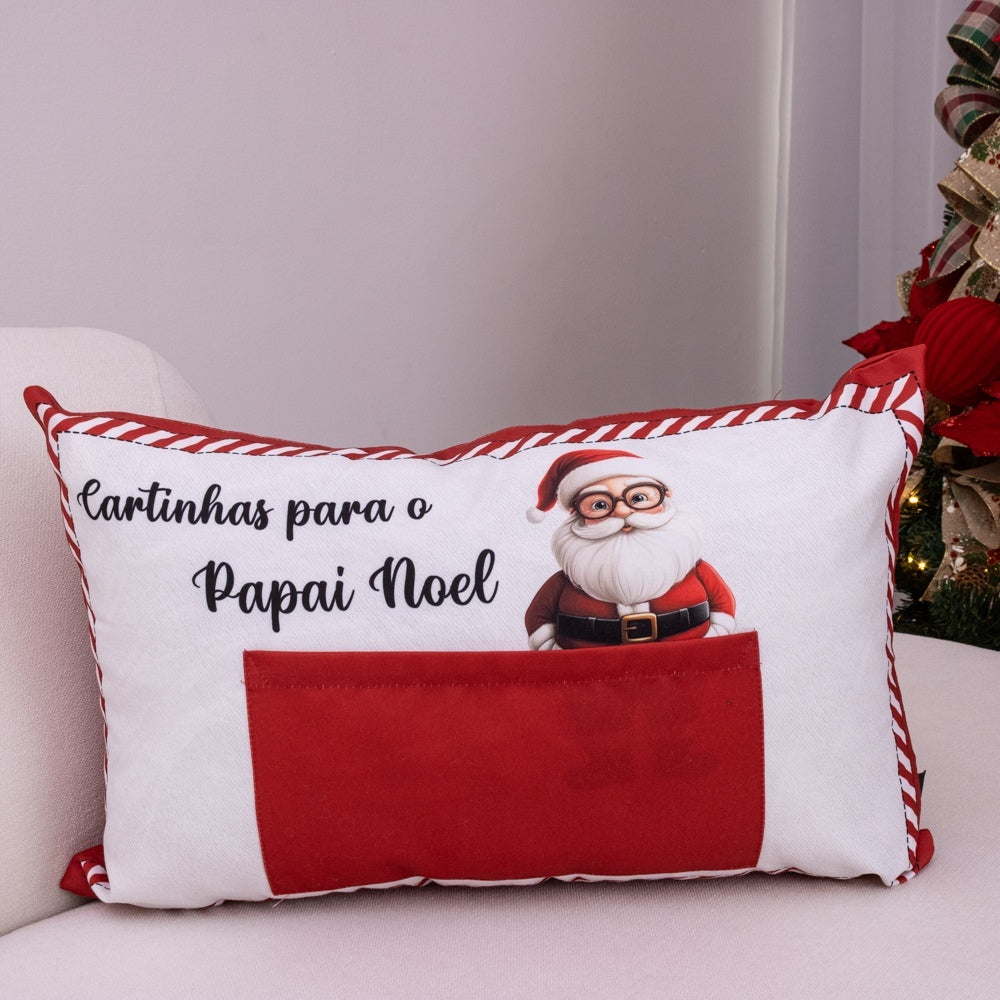 Capa de Almofada Natalina - Cartinhas para o Papai Noel