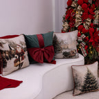 Capa de Almofada Natalina - Laço de Natal