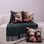 Capa de Almofada Natalina - Natal Gatinhos