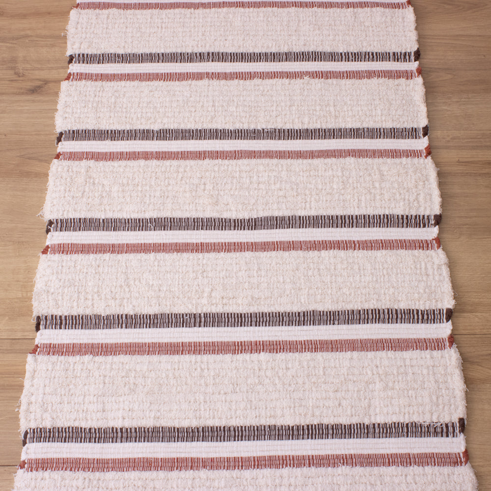 Tapete Beira Cama Jalapão 60x130 – Cru, Terracota e Café