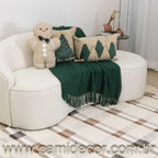 Kit com 2 Capas Aveludadas e Bordadas Natalinas - Floresta de Natal