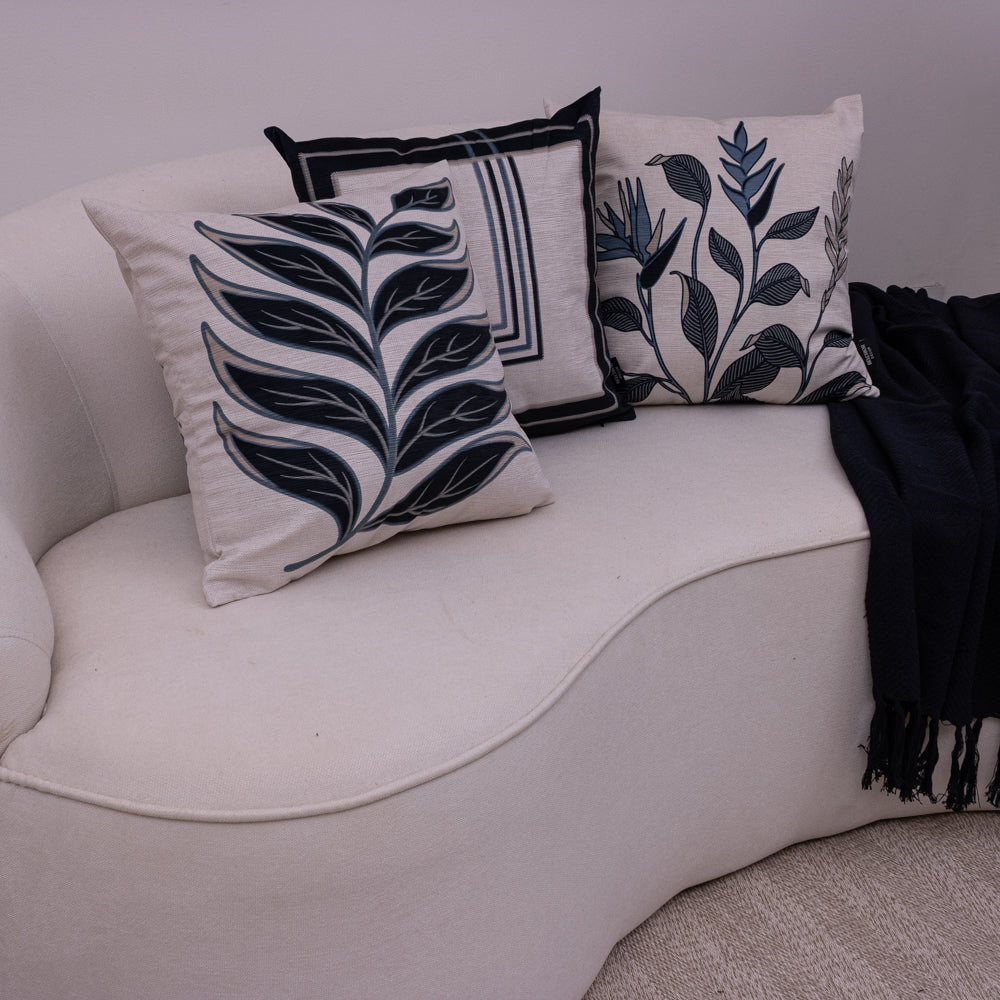 Kit com 3 Capas de Almofadas 43x43 - Azul Elegance
