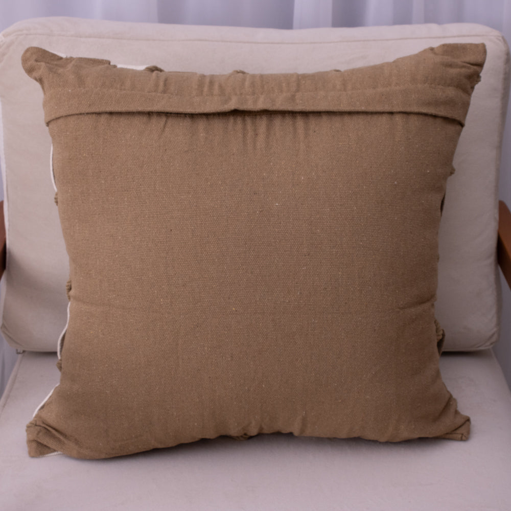 Capa de Almofada Dunas Cru e Marrom Claro – 50x50 cm