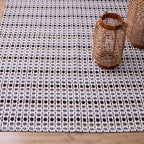 Tapete Beira Cama Indiano 70x140cm - Marrom e  Cru