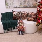 Almofada Urso Soldadinho de Natal com Tambor – 58x35 cm