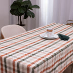 Toalha de Mesa Xadrez  90x90 m - verde e terracota