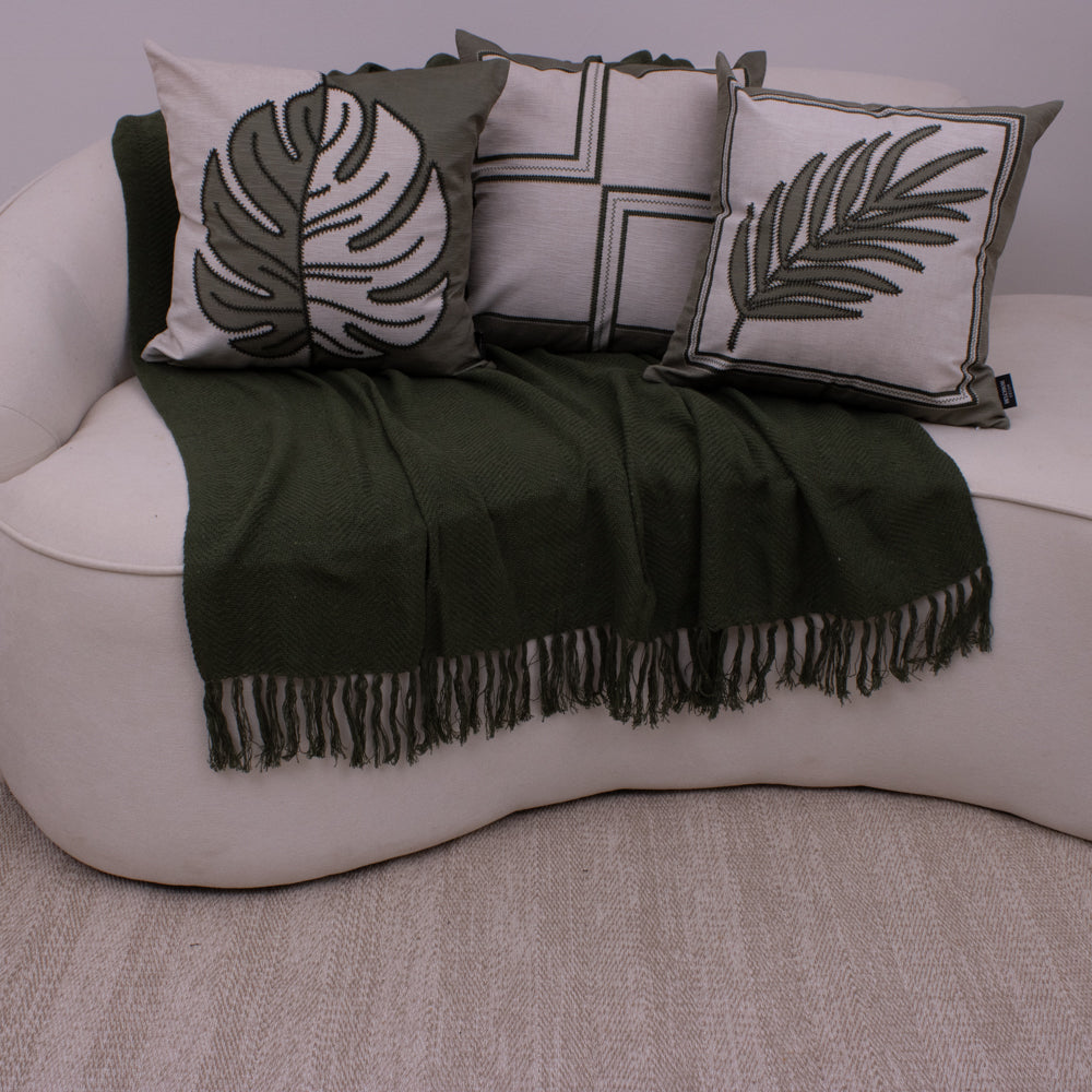 Kit com 3 Capas de Almofadas 43x43 - Verde Elegance