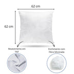 Enchimento Branco Friba Silicone 550gr 62cm x 62cm