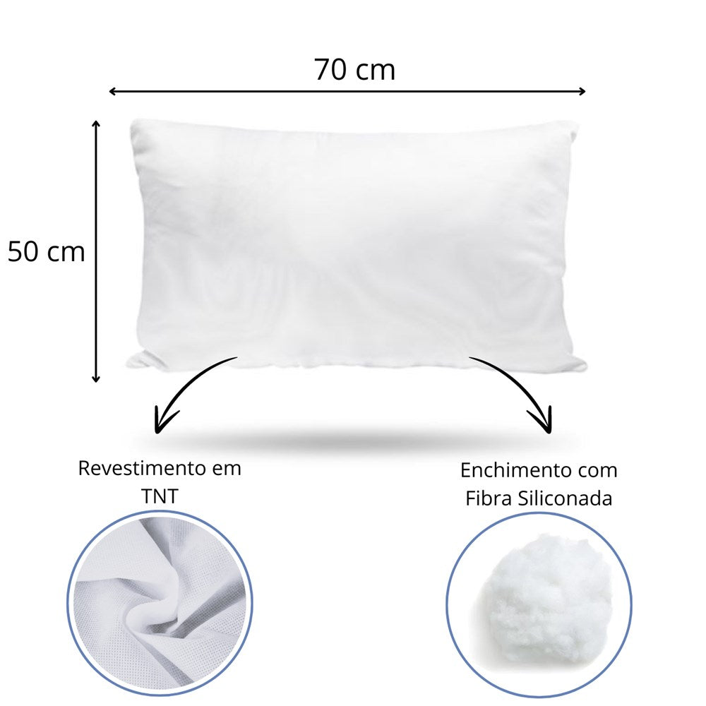 Enchimento Branco Friba Silicone 500gr 50cm x 70cm