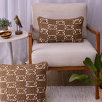 Capa de Almofada Arabesco Marrom Claro – 30x50 cm