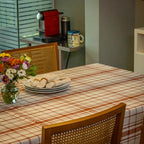 Toalha de Mesa Xadrez 1.40x1.40 m - Terracota