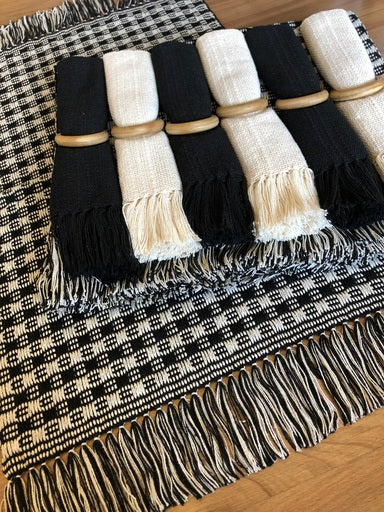 Jogo Americano para 6 lugares - Preto