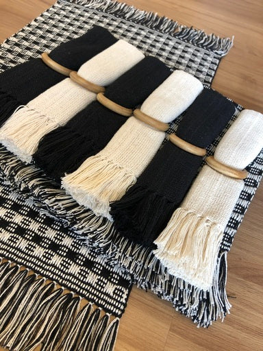 Jogo Americano para 6 lugares - Preto