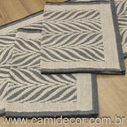 Jogo de Passadeira Amazonas com 3 peças - Cinza