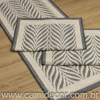 Jogo de Passadeira Amazonas com 3 peças - Cinza