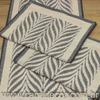 Jogo de Passadeira Amazonas com 3 peças - Cinza