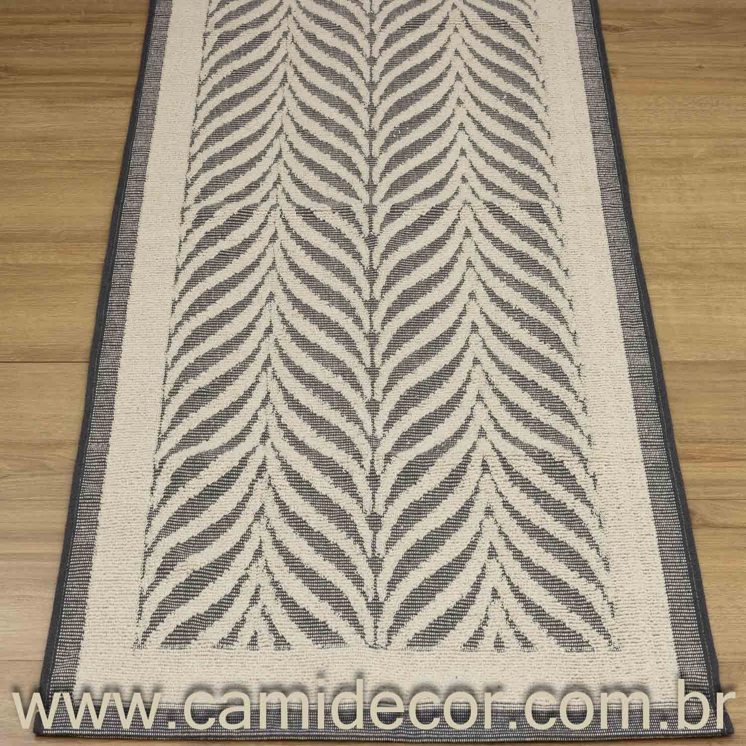 Jogo de Passadeira Amazonas com 3 peças - Cinza