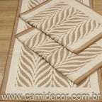 Jogo de Passadeira Amazonas com 3 peças - Marrom Claro