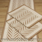 Jogo de Passadeira Amazonas com 3 peças - Marrom Claro