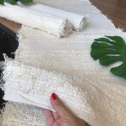 Jogo de Passadeira Boho com 3 peças - Cru