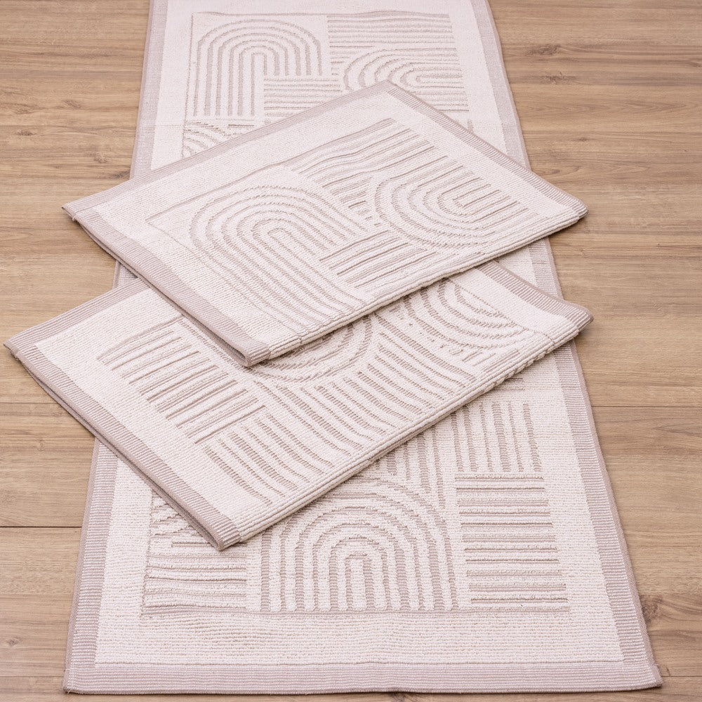 Jogo de Passadeira Brisa com 3 peças - Nude