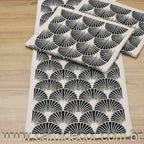 Jogo de Passadeira Búzios com 3 peças - Preto