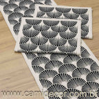 Jogo de Passadeira Búzios com 3 peças - Preto