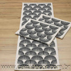 Jogo de Passadeira Búzios com 3 peças - Preto