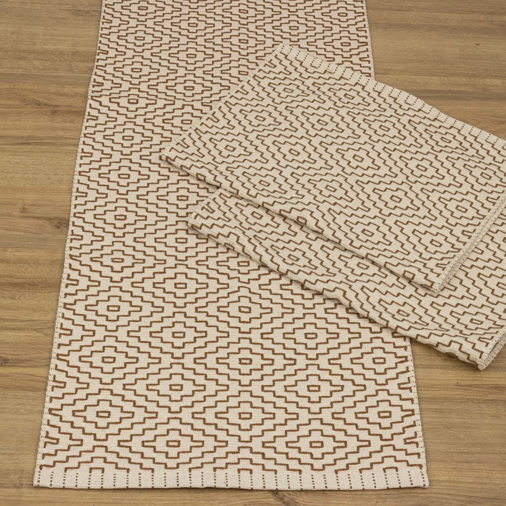 Jogo de Passadeira Cairo com 3 peças - Caramelo