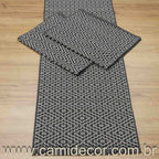 Jogo de Passadeira Cairo com 3 peças - Chumbo