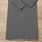 Jogo de Passadeira Cairo com 3 peças - Chumbo