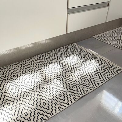 Jogo de Passadeira Cairo com 3 peças - Preto