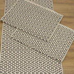 Jogo de Passadeira Cairo com 3 peças - Preto