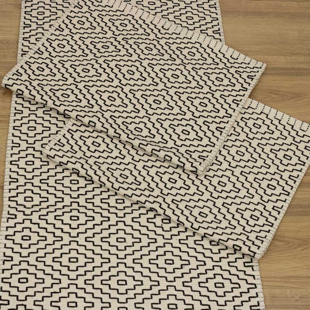 Jogo de Passadeira Cairo com 3 peças - Preto