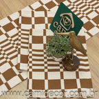 Jogo de Passadeira Califórnia com 3 peças - Marrom Claro