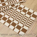 Jogo de Passadeira Califórnia com 3 peças - Marrom Claro