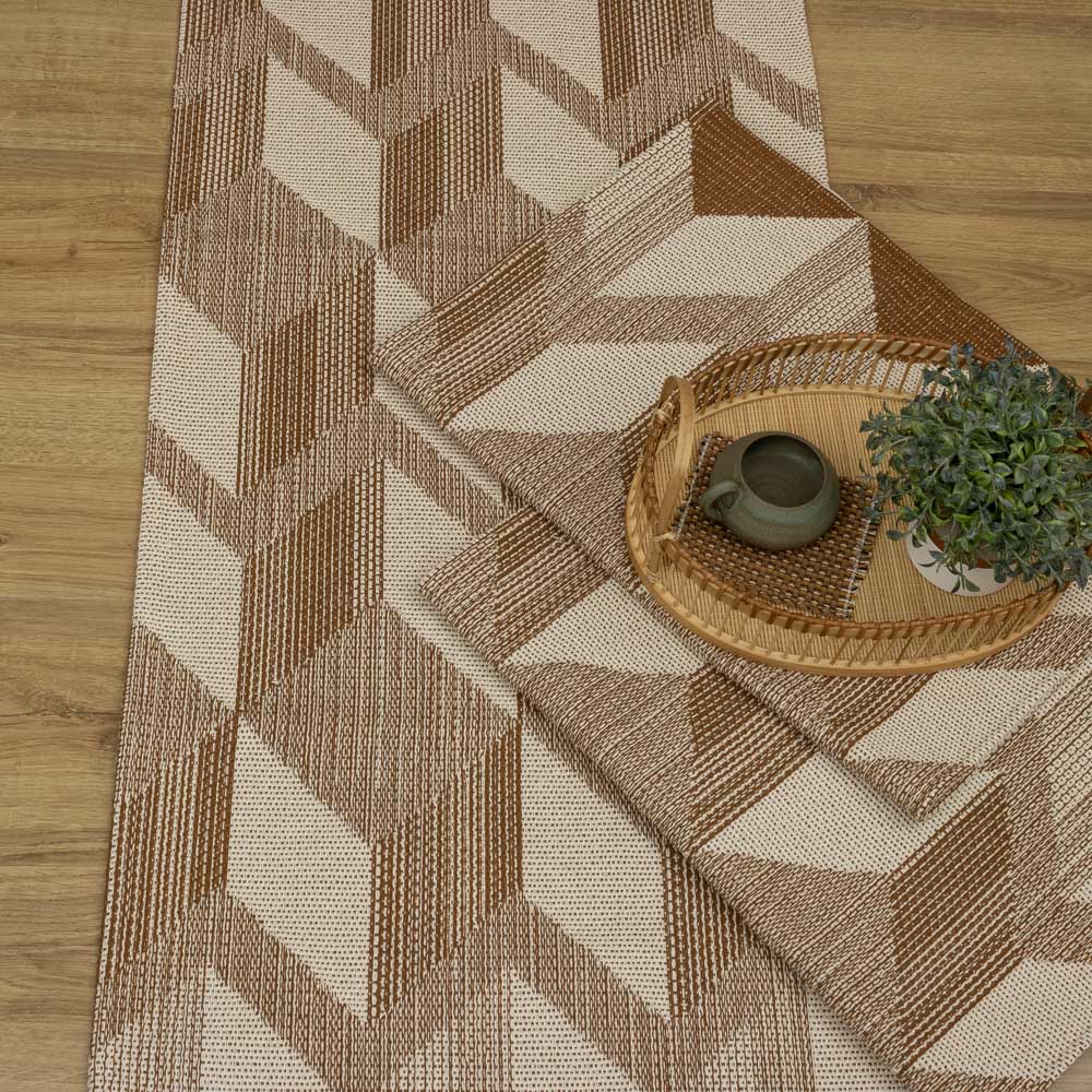 Jogo de Passadeira Capri com 3 peças - Caramelo