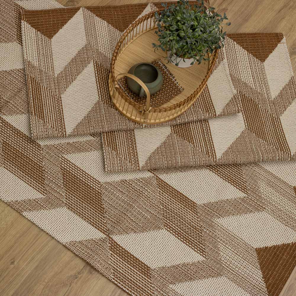 Jogo de Passadeira Capri com 3 peças - Caramelo