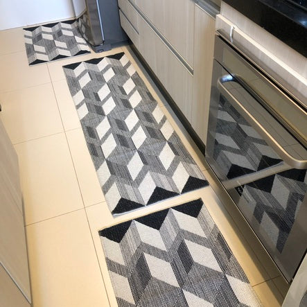 Jogo de Passadeira Capri com 3 peças - Preto