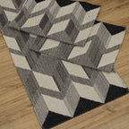 Jogo de Passadeira Capri com 3 peças - Preto