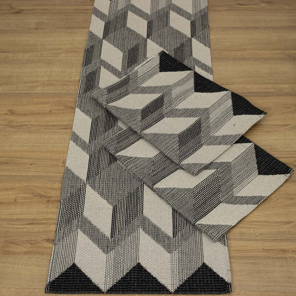 Jogo de Passadeira Capri com 3 peças - Preto