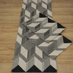 Jogo de Passadeira Capri com 3 peças - Preto