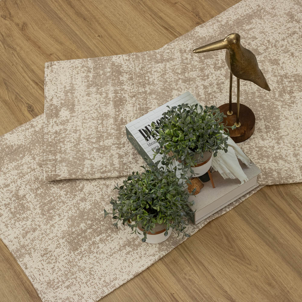 Jogo de Passadeira Carrara com 3 peças - Bege