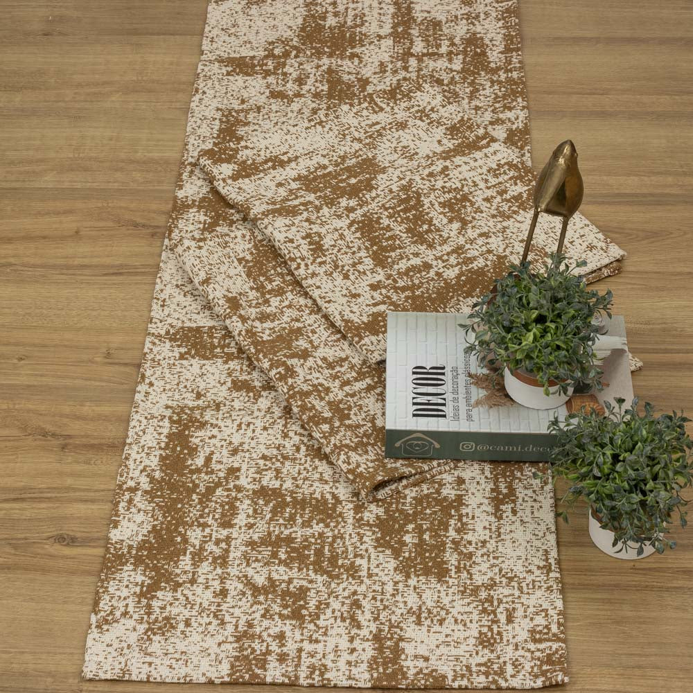 Jogo de Passadeira Carrara com 3 peças - Caramelo