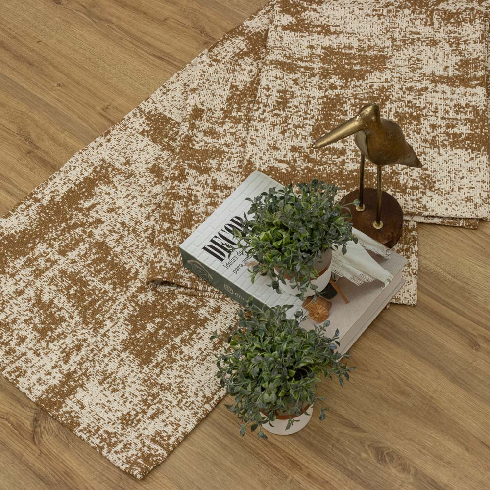 Jogo de Passadeira Carrara com 3 peças - Caramelo