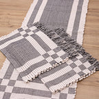 Jogo de Passadeira de Malha Chic Dupla Face com 3 peças - Preto